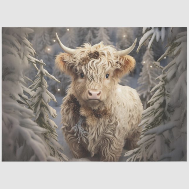 Papel De Seda Terras Altas e Quarescas de Inverno (Frente )