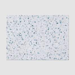 Papel De Seda Terrazzo Elegante Teal Blue Verde Cinza Retro