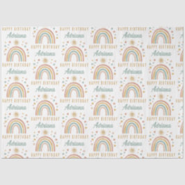 Papel De Seda Terrenas Cores d'água Arco-Íris Sol Nome de Aniver