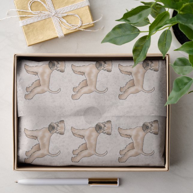Papel De Seda Terrier Wheaten de Capa Macia Padrão de Cachorro F (Presente)