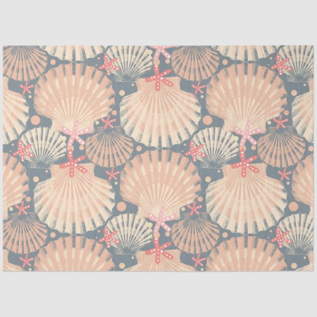 Papel De Seda Tesouros do Oceano moles e bonito (Frente )