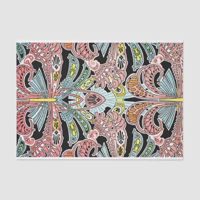 Papel De Seda Teste padrão #8 de Nouveau da arte (Frente )