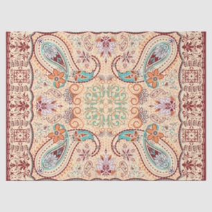 Papel De Seda Teste padrão abstrato retro na moda Funky de Boho