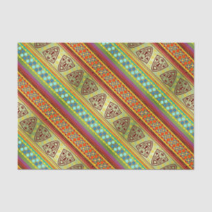 Papel De Seda Teste padrão africano colorido de Kente da listra