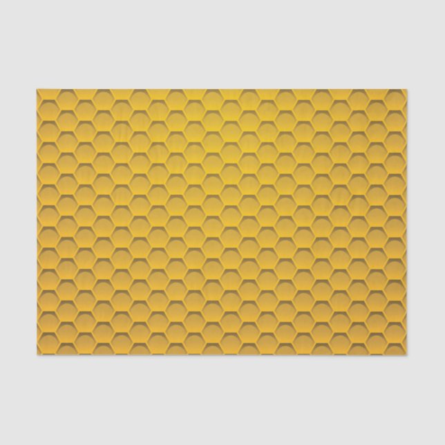 Papel De Seda Teste padrão amarelo do favo de mel (Frente )