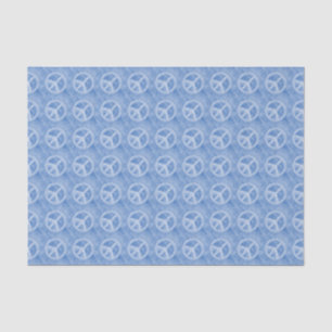 Papel De Seda Teste padrão azul desvanecido do sinal de paz