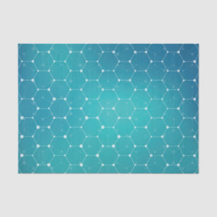 Papel De Seda Teste padrão azul do ADN da cerceta