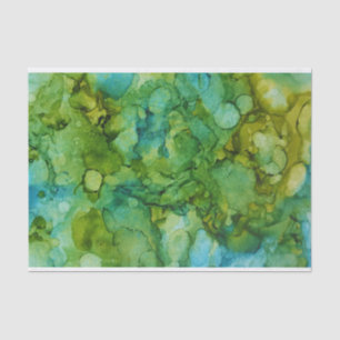 Papel De Seda Teste padrão azul e verde brilhante corajoso da
