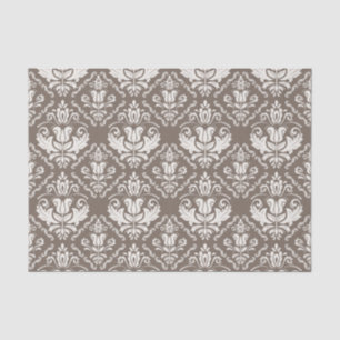 Papel De Seda Teste padrão bonito de brocado do damasco do