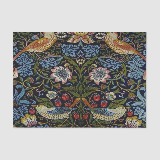 Papel De Seda Teste padrão bonito de William Morris, nouveau da (Frente )