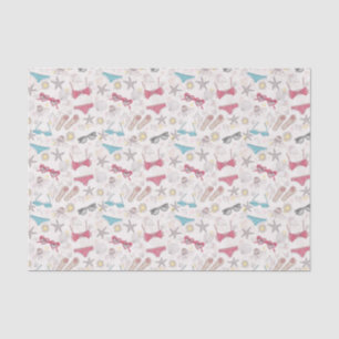 Papel De Seda Teste padrão bonito do abstrato do verão