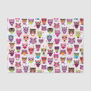 Papel De Seda Teste padrão bonito do fundo da coruja para miúd