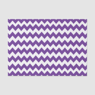 Papel De Seda Teste padrão branco e roxo de Chevron