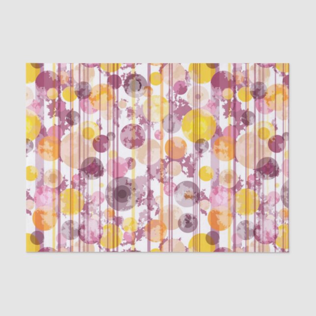 Papel De Seda Teste padrão branco listrado manchado (Frente )