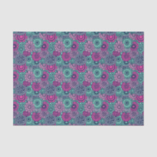 Papel De Seda Teste padrão brilhante à moda de flores lindos