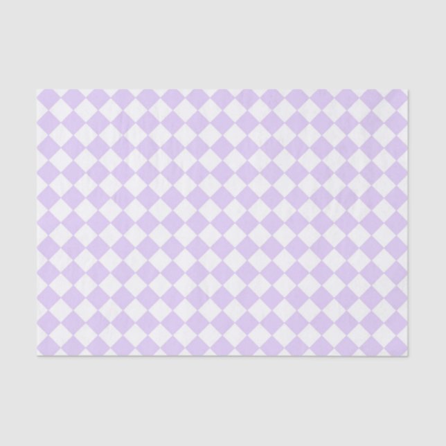 Papel De Seda Teste padrão Checkered do diamante roxo (Frente )