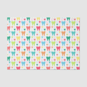 Papel De Seda Teste padrão colorido dos dentes