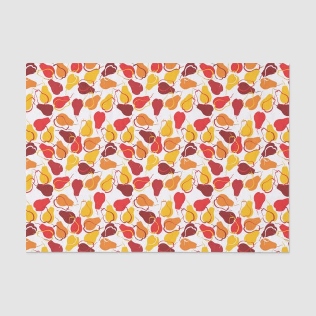 Papel De Seda Teste padrão com peras (Frente )