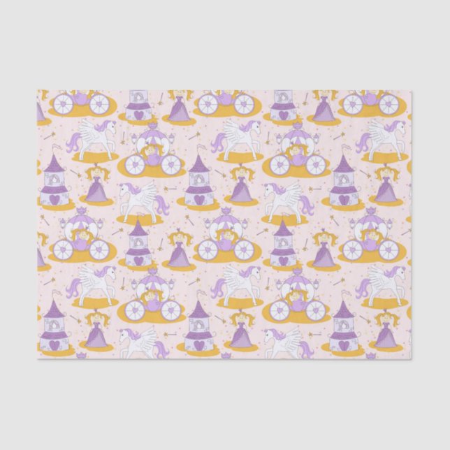 Papel De Seda teste padrão com uma princesa (Frente )