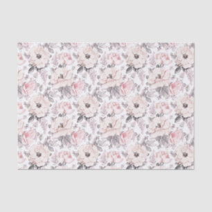 Papel De Seda Teste padrão cor-de-rosa & cinzento clássico