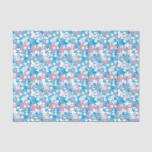 Papel De Seda Teste padrão cor-de-rosa e azul do cão da
