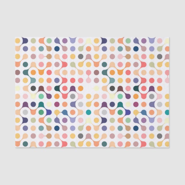 Papel De Seda Teste padrão da estrutura molecular (Frente )