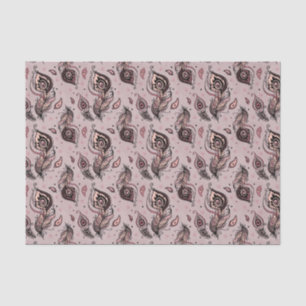 Papel De Seda Teste padrão da pena do pavão