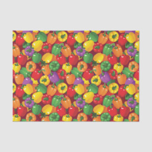 Papel De Seda Teste padrão da pimenta de Bell