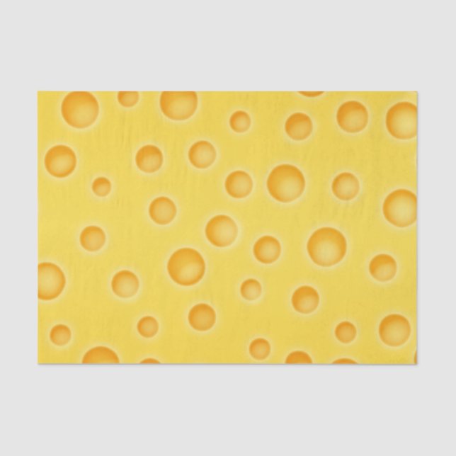 Papel De Seda Teste padrão da textura de Cheezy do queijo suíço (Frente )