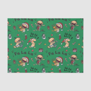 Papel De Seda Teste padrão das canções de natal do canto do b