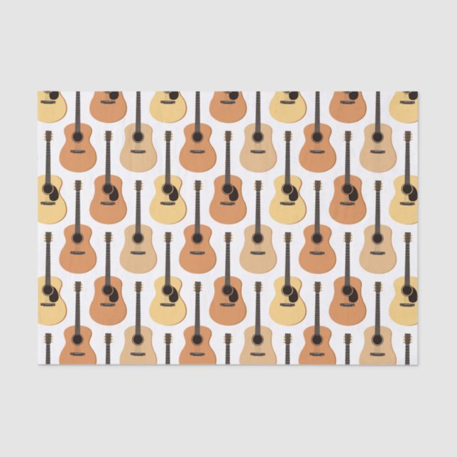 Papel De Seda Teste padrão das guitarra acústicas (Frente )