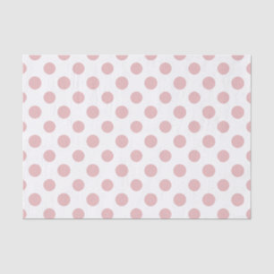 Papel De Seda Teste padrão de bolinhas branco cor-de-rosa