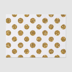 Papel De Seda Teste padrão de bolinhas Dourado do brilho do