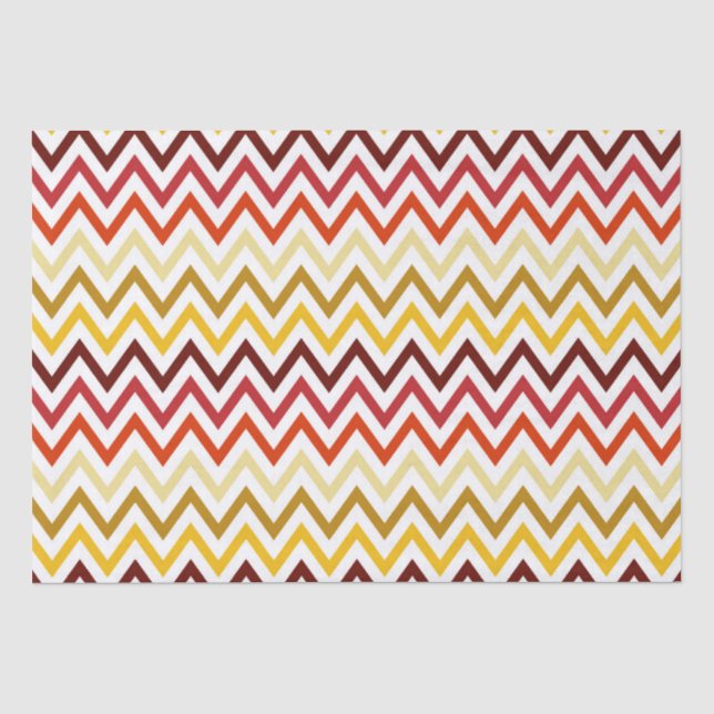 Papel De Seda Teste padrão de Chevron do outono (Frente )