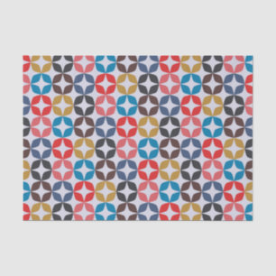 Papel De Seda Teste padrão de estrela retro do vintage