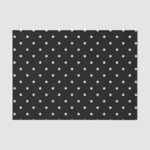 Papel De Seda Teste padrão de estrelas preto e branco