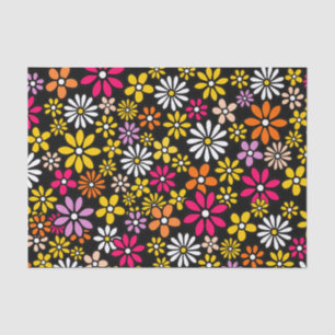 Papel De Seda Teste padrão de flor retro