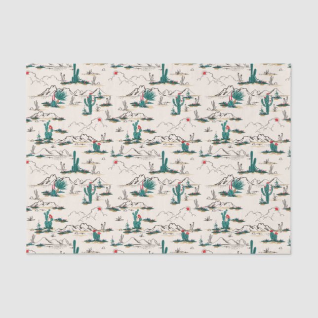 Papel De Seda Teste padrão de florescência dos Succulents (Frente )