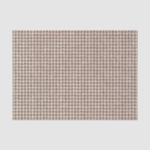 Papel De Seda Teste padrão de Houndstooth Brown
