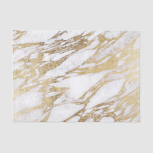 Papel De Seda Teste padrão de mármore branco e Dourado elegant