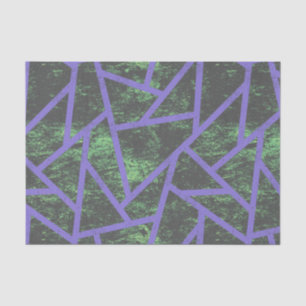 Papel De Seda Teste padrão de mosaico violeta e verde