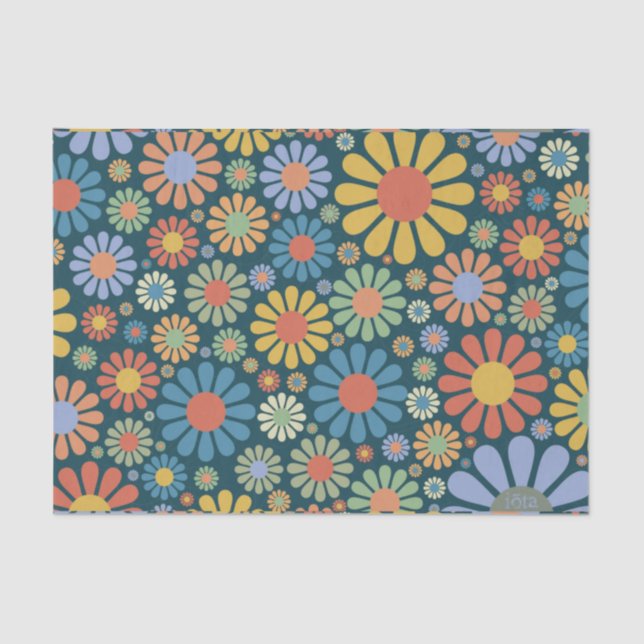 Papel De Seda Teste padrão de Retro/70s (Frente )