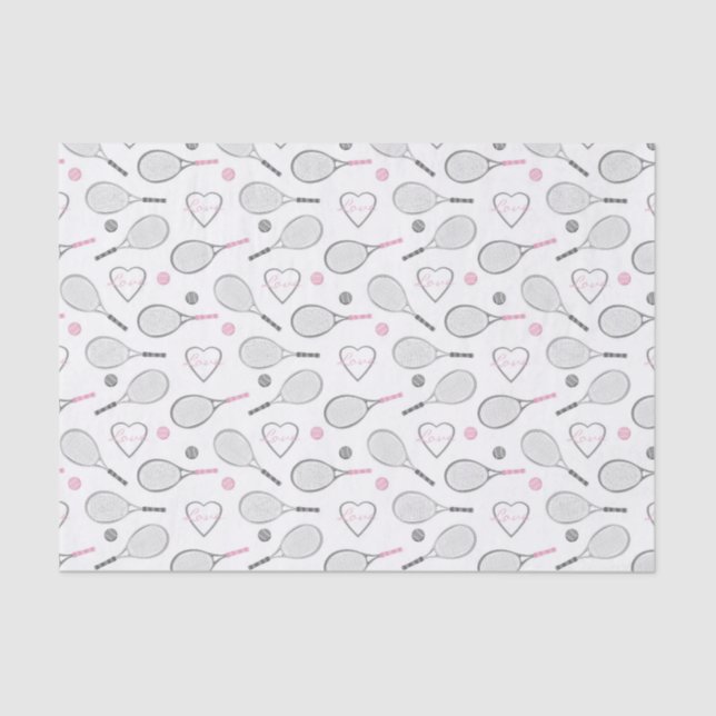 Papel De Seda Teste padrão do amor do tênis (Frente )