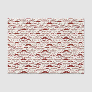 Papel De Seda Teste padrão do bigode, estilo retro 3