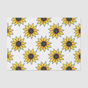 Papel De Seda Teste padrão do girassol
