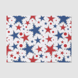 Papel De Seda Teste padrão do impressão das estrelas vermelhas,