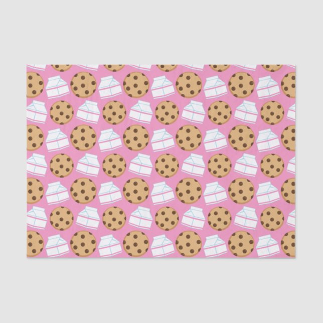 Papel De Seda Teste padrão do leite e dos biscoitos (Frente )