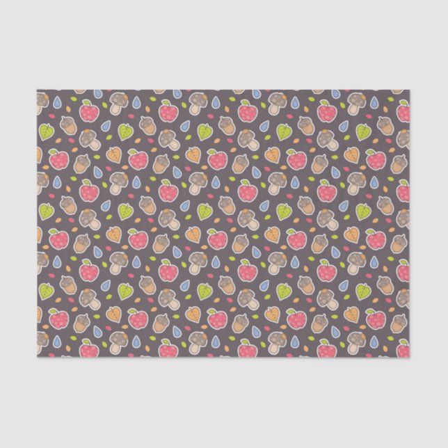 Papel De Seda teste padrão do outono (Frente )