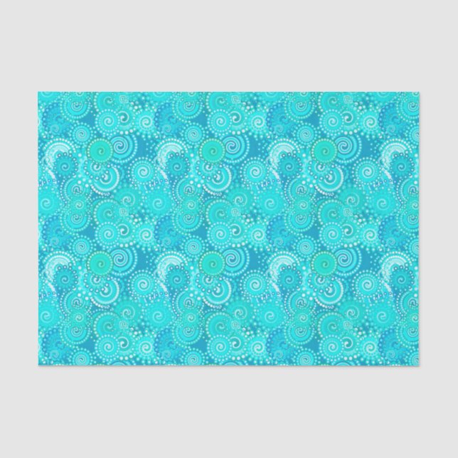Papel De Seda Teste padrão do redemoinho do Fractal, máscaras da (Frente )