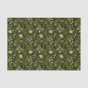 Papel De Seda Teste padrão do Verde-ouro do primavera